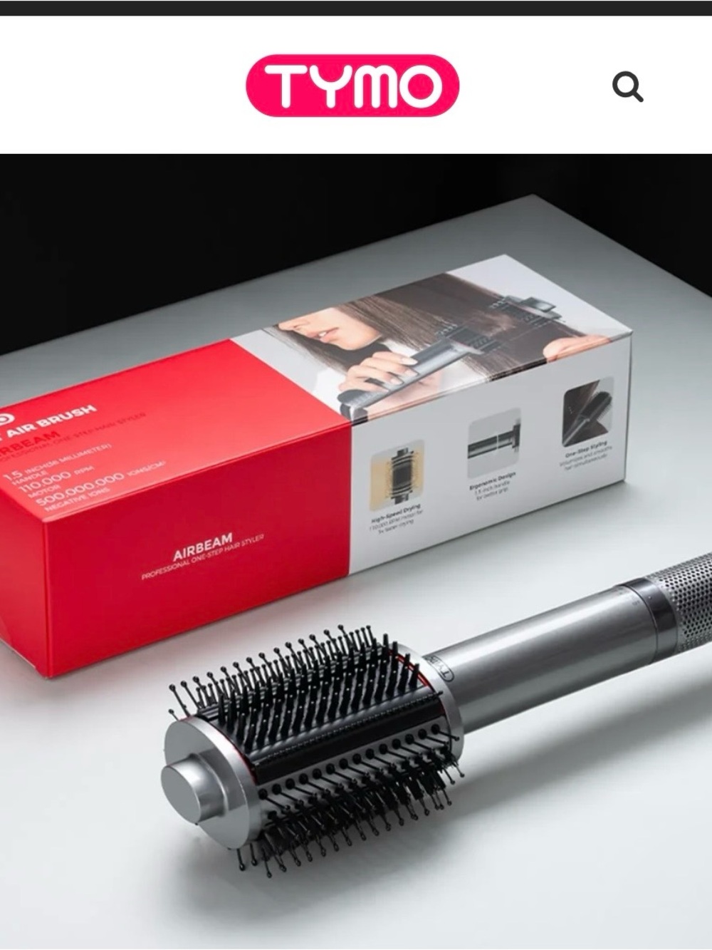 TYMO AIRBEAM, Hot Air Brush, Professional One Step Hair Styler